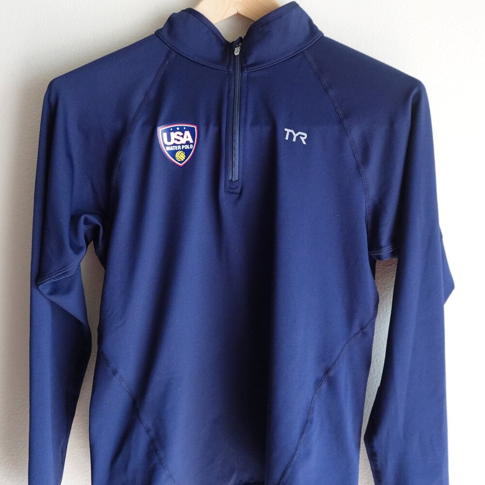 Womens TYR USA Water Polo Quarter Zip - Size Large